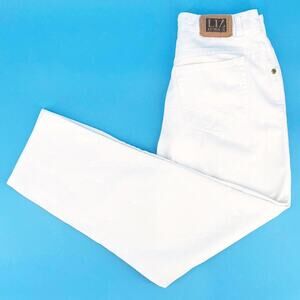 90s Liz Claiborne white high waisted jeans 1990s vintage